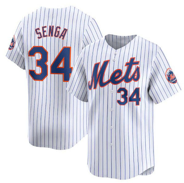 New York Mets #34 Kodai Senga White 2024 Home Limited Stitched Baseball Jersey baseball jersey product view 1