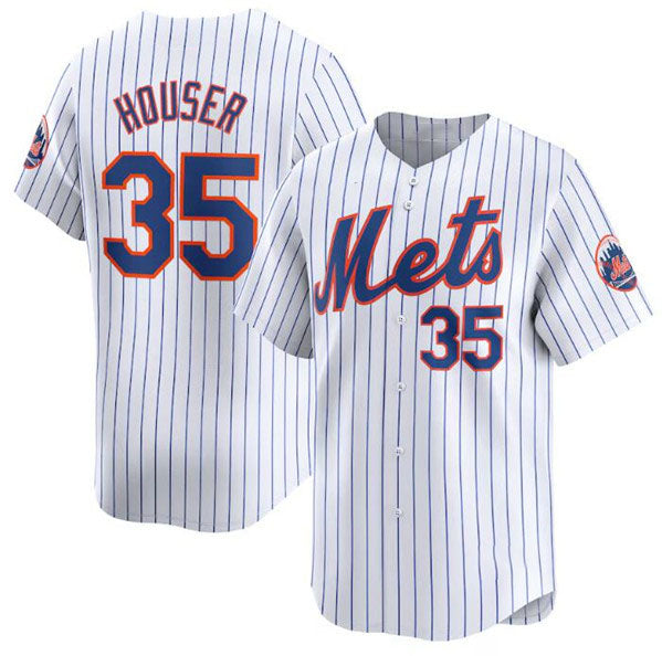 New York Mets #35 Adrian Houser White 2024 Home Limited Stitched Baseball Jersey baseball jersey product view 1