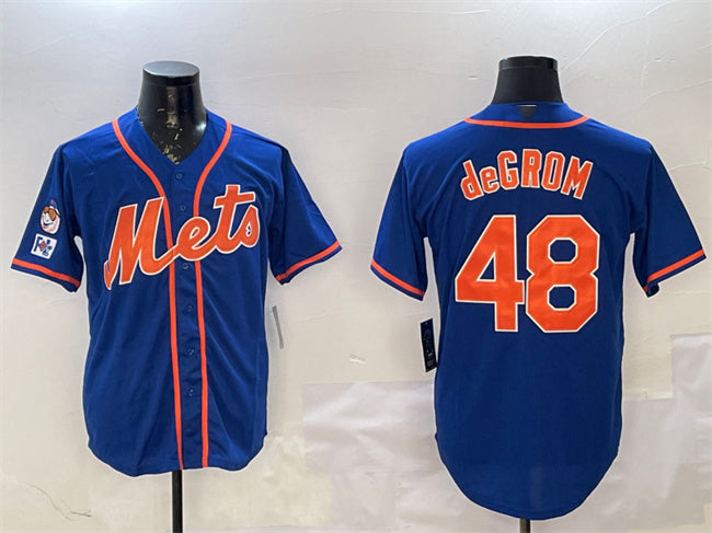 New York Mets #48 Jacob DeGrom Royal 2025 Spring Training Cool Base Stitched Baseball Jersey baseball jersey product view 1