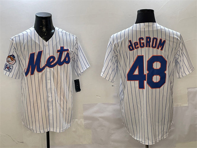 New York Mets #48 Jacob DeGrom White 2025 Spring Training Cool Base Stitched Baseball Jersey baseball jersey product view 1