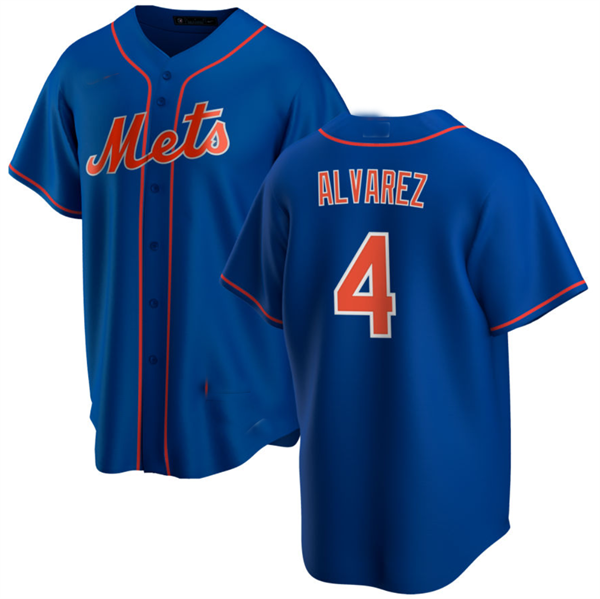 New York Mets #4 Francisco ¨¢lvarez Royal Cool Base Stitched Baseball Jersey baseball jersey product view 1