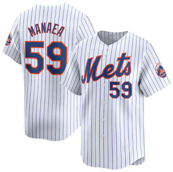 New York Mets #59 Sean Manaea White 2024 Home Limited Stitched Baseball Jersey baseball jersey product view 1