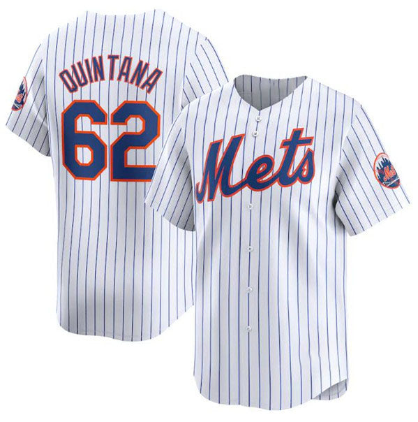 New York Mets #62 Jose Quintana White 2024 Home Limited Stitched Baseball Jersey baseball jersey product view 1