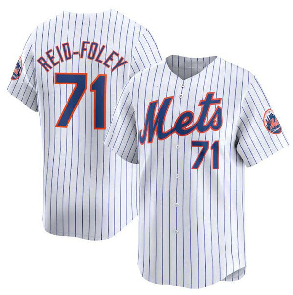 New York Mets #71 Sean Reid-Fole White 2024 Home Limited Stitched Baseball Jersey baseball jersey product view 1