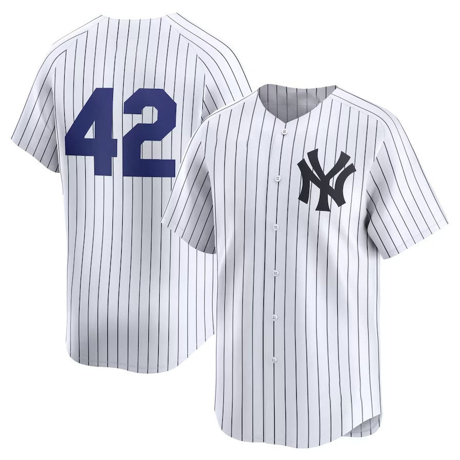 New York Yankees 2024 #42 Jackie Robinson Day Home Limited Jersey ¨C White Stitches Baseball Jerseys baseball jersey product view 1