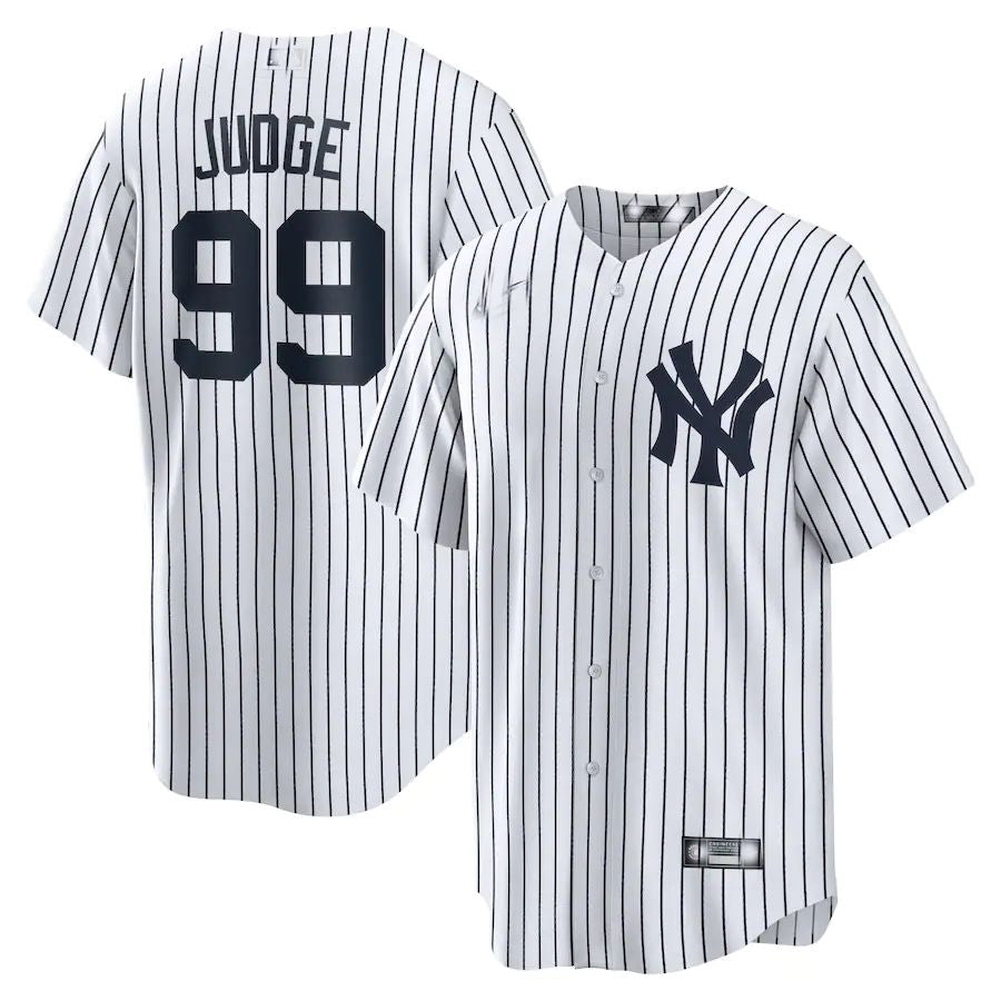 New York Yankees #99 Aaron Judge White Home Replica Player Name Jersey Baseball Jerseys baseball jersey product view 1
