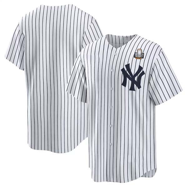 New York Yankees Blank White 2024 World Series Cool Base Stitched Baseball Jersey baseball jersey product view 1