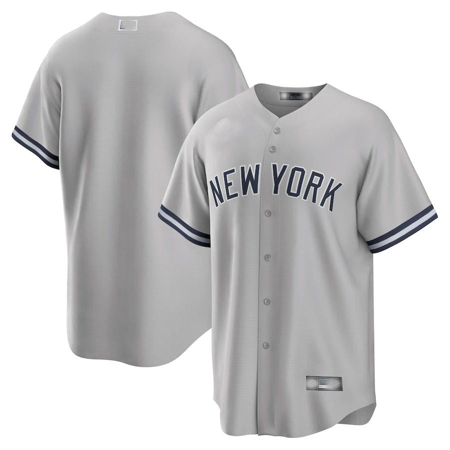 New York Yankees Gray Road Replica Team Jersey Baseball Jerseys baseball jersey product view 1