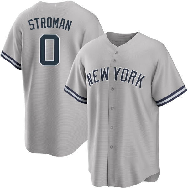 New York Yankees #0 Marcus Stroman Gray Cool Base Stitched Baseball Jersey baseball jersey product view 1