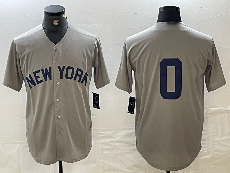 New York Yankees #0 Marcus Stroman Grey Cool Base Stitched Baseball Jersey baseball jersey product view 1