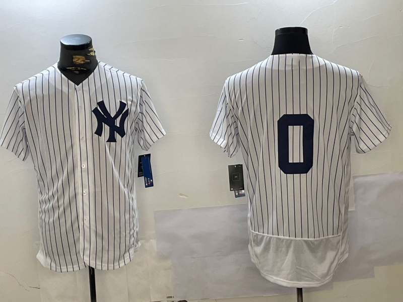 New York Yankees #0 Marcus Stroman No Name White Flex Base Stitched Baseball Jersey baseball jersey product view 1