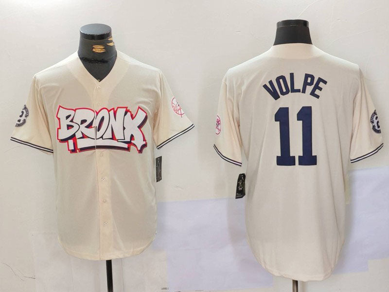 New York Yankees #11 Anthony Volpe Cream Limited Stitched Baseball Jersey baseball jersey product view 1