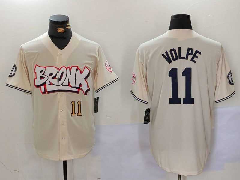 New York Yankees #11 Anthony Volpe Cream Limited Stitched Baseball Jersey baseball jersey product view 1