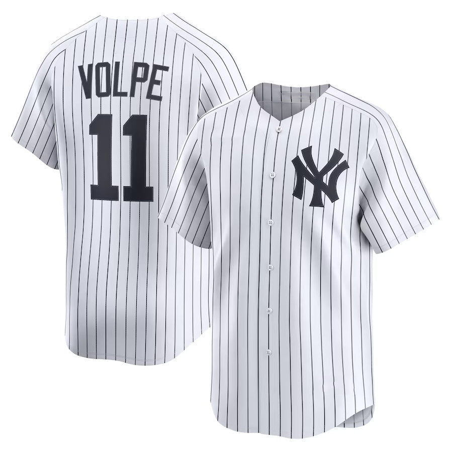 New York Yankees #11 Anthony Volpe Home Limited Player Jersey - White Stitched Baseball Jersey baseball jersey product view 1