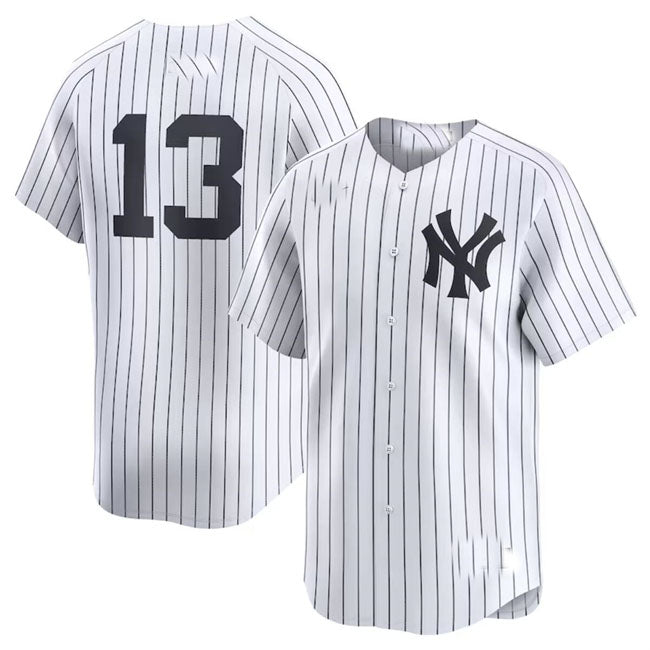New York Yankees #13 Jazz Chisholm Jr White 2024 Home Limited Stitched Baseball Jersey baseball jersey product view 1