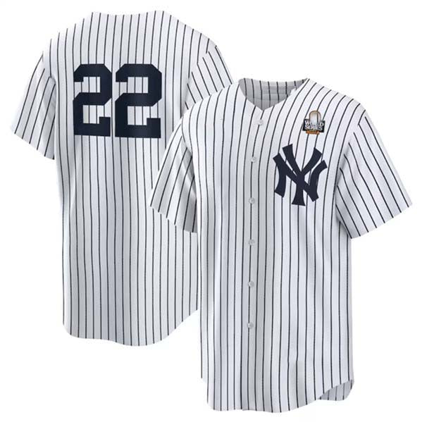 New York Yankees #22 Juan Soto White 2024 World Series Cool Base Stitched Baseball Jersey baseball jersey product view 1