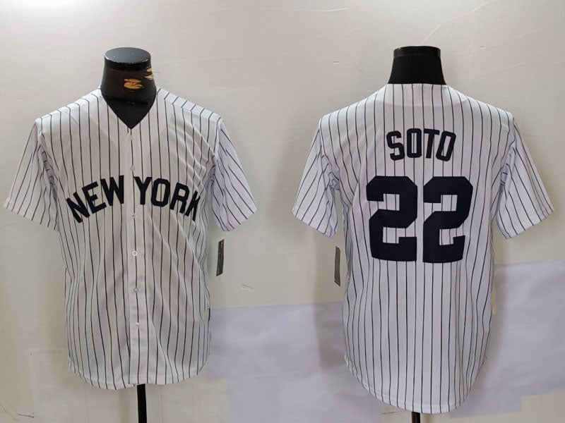 New York Yankees #22 Juan Soto White Cool Base Stitched Baseball Jersey baseball jersey product view 1