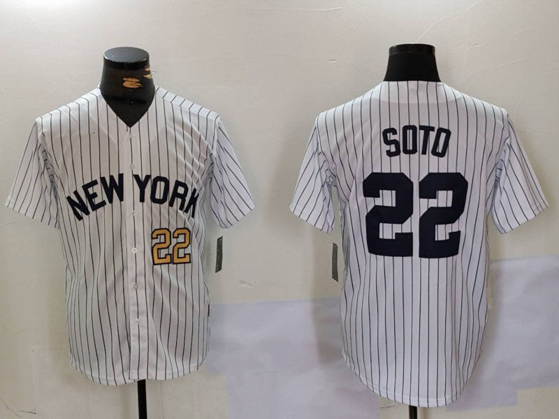 New York Yankees #22 Juan Soto White Cool Base Stitched Baseball Jersey baseball jersey product view 1