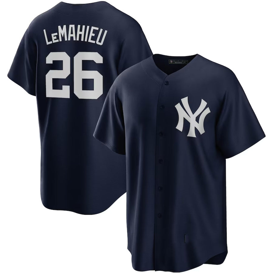 New York Yankees #26 DJ LeMahieu Alternate Replica Player Jersey - Navy Stitched Baseball Jersey baseball jersey product view 1