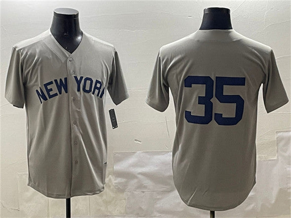 New York Yankees #35 Cody Bellinger Gray Cool Base Stitched Baseball Jersey baseball jersey product view 1