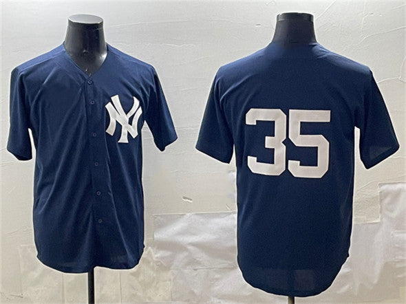 New York Yankees #35 Cody Bellinger Navy Cool Base Stitched Baseball Jersey baseball jersey product view 1