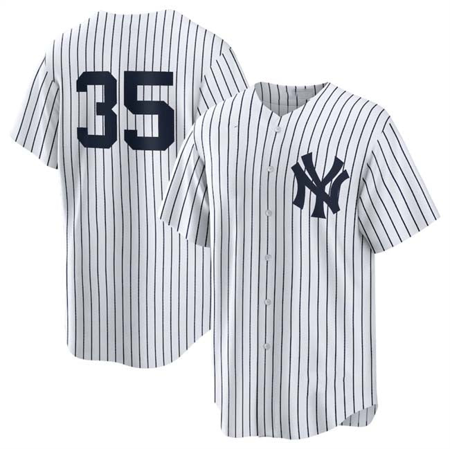 New York Yankees #35 Cody Bellinger White 2024 Cool Base Stitched Baseball Jersey baseball jersey product view 1