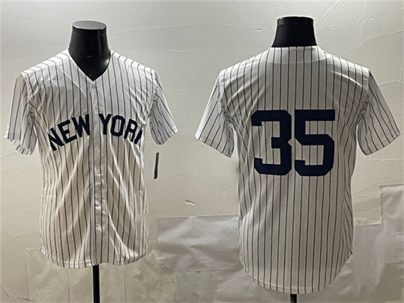 New York Yankees #35 Cody Bellinger White Cool Base Stitched Baseball Jersey baseball jersey product view 1