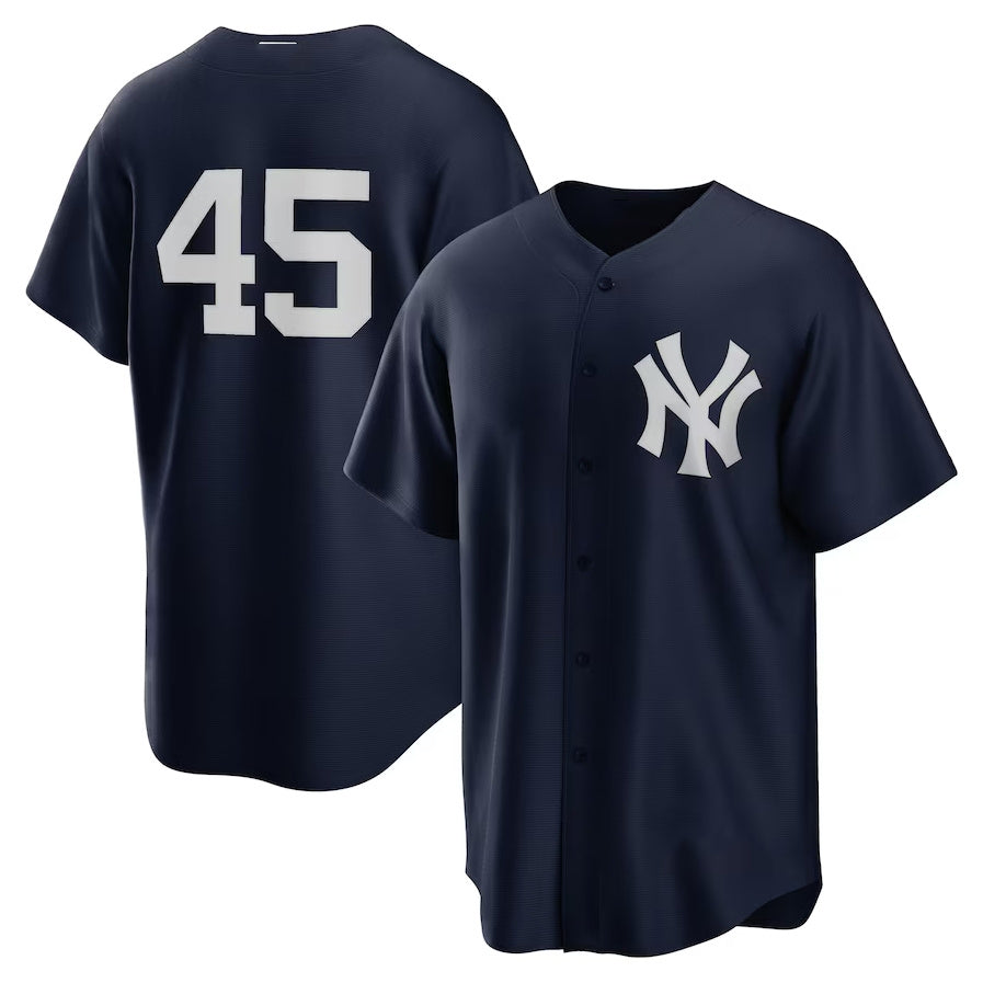 New York Yankees #45 Gerrit Cole Alternate Replica Player Name Jersey - Navy Stitched Baseball Jersey baseball jersey product view 1