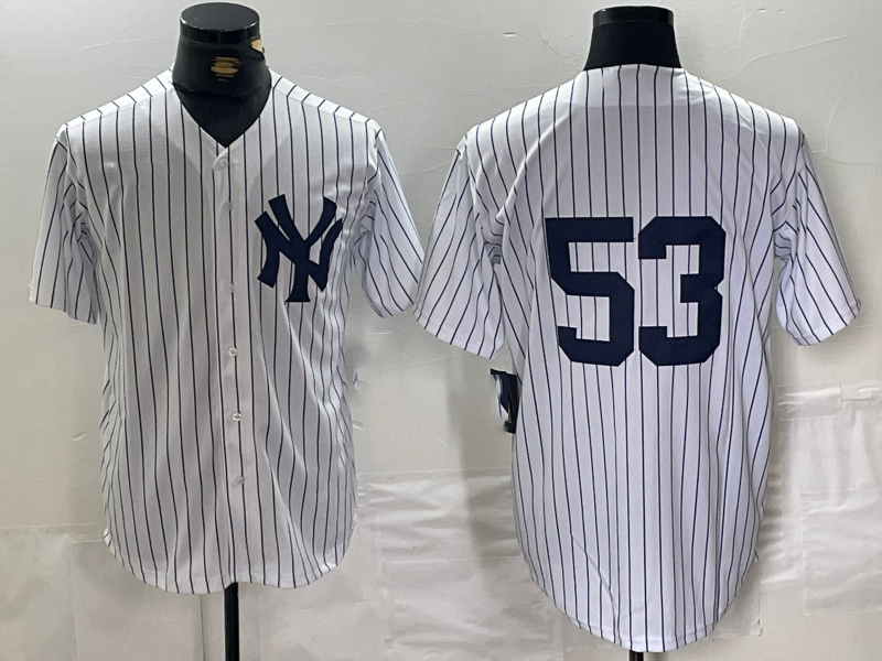 New York Yankees #53 Bobby Abreu White Cool Base Stitched Baseball Jersey baseball jersey product view 1