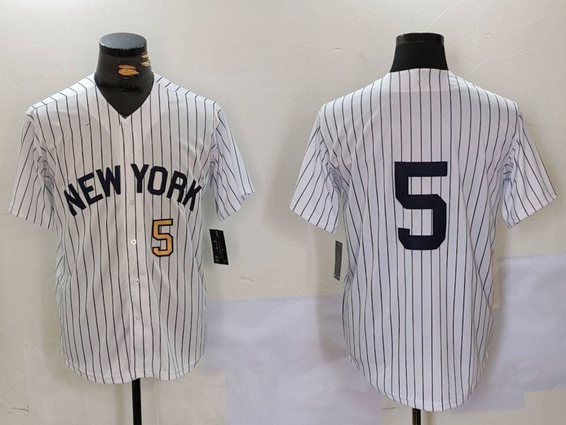 New York Yankees #5 Joe DiMaggio White No Name Cool Base Stitched Baseball Jersey baseball jersey product view 1