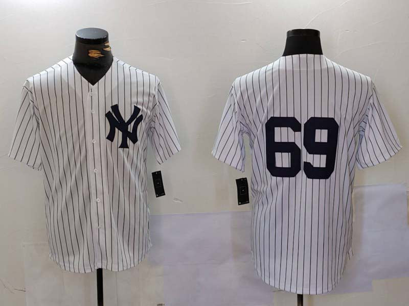New York Yankees #69 Manny Fresh White Cool Base Stitched Baseball Jersey baseball jersey product view 1