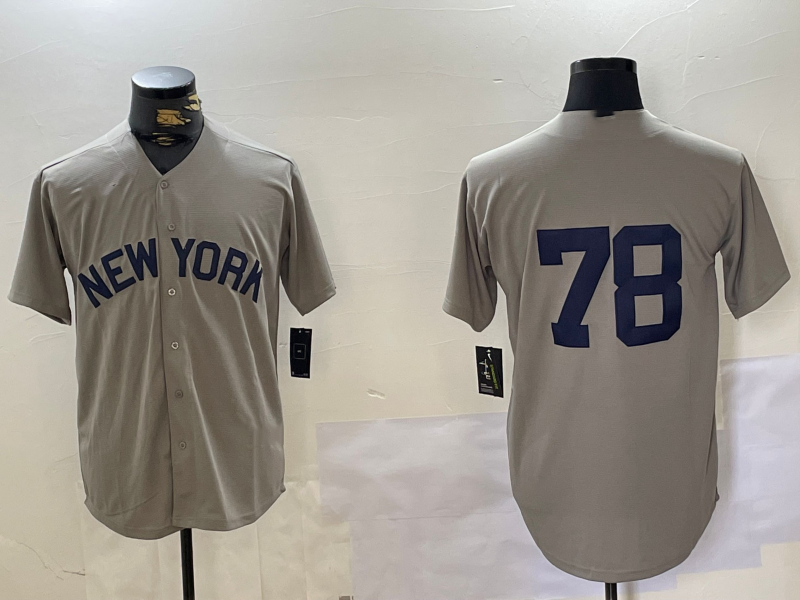 New York Yankees #78 Kellin Deglan Grey Field of Dreams Cool Base Stitched Baseball Jersey baseball jersey product view 1