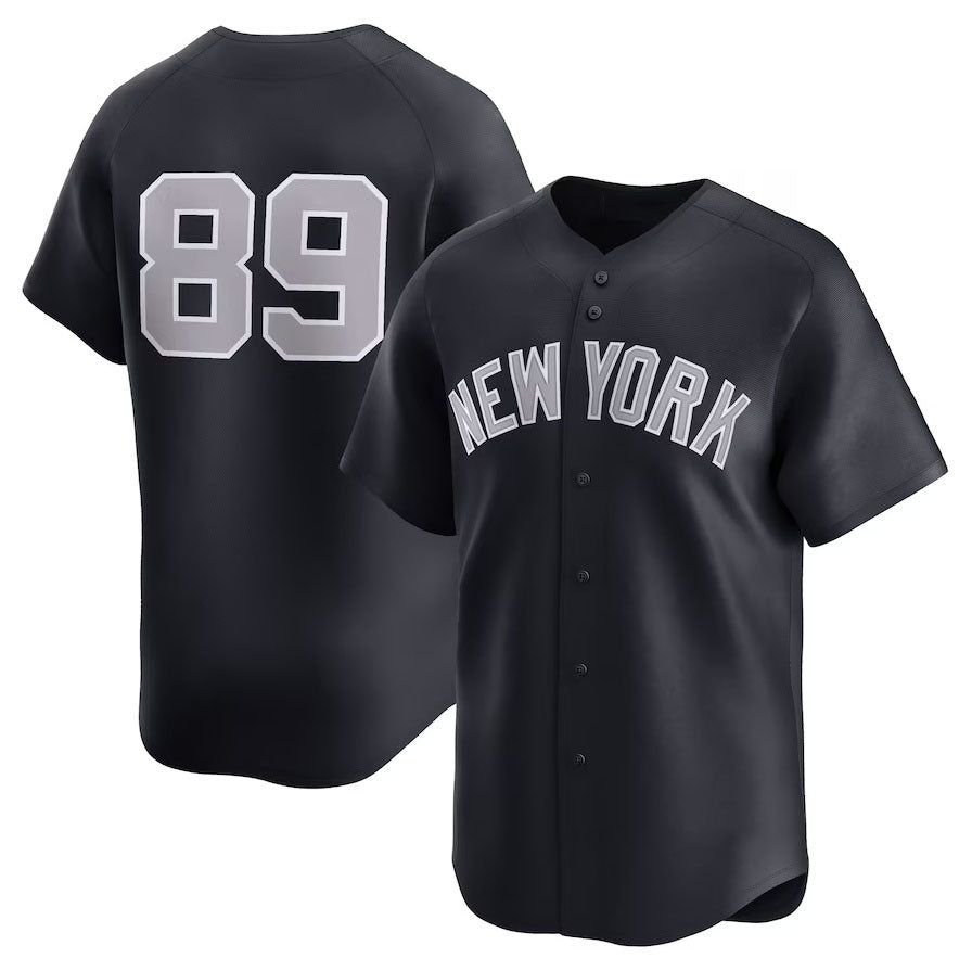 New York Yankees #89 Jasson Dom¨ªnguez Alternate Limited Player Jersey - Navy Stitched Baseball Jersey baseball jersey product view 1