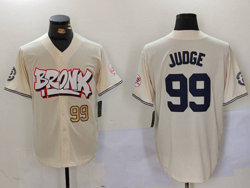 New York Yankees #99 Aaron Judge Cream Limited Stitched Baseball Jersey baseball jersey product view 1