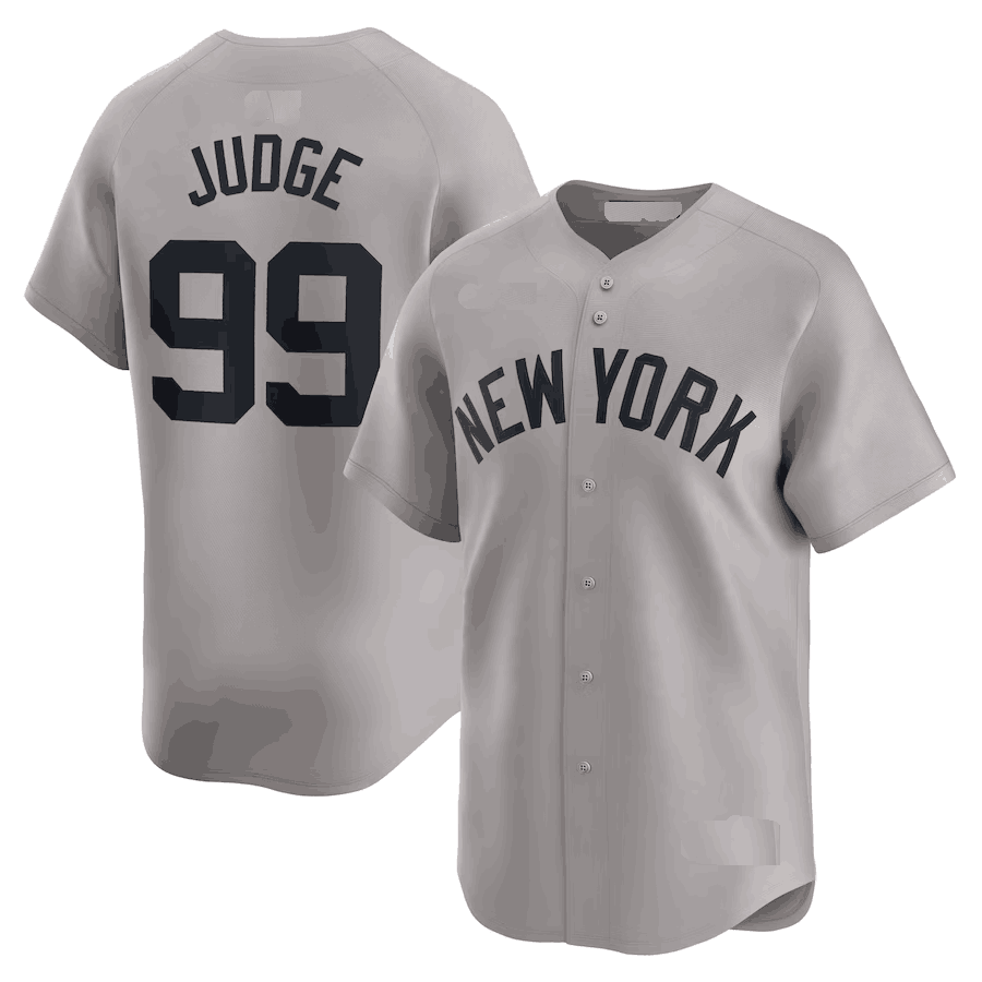 New York Yankees #99 Aaron Judge Gray 2024 Away Limited Cool Base Stitched Baseball Jersey baseball jersey product view 1