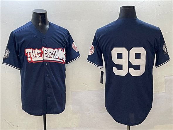 New York Yankees #99 Aaron Judge Navy Bronx Graffiti Vapor Limited Stitched Baseball Jersey baseball jersey product view 1