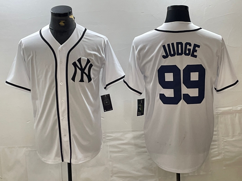 New York Yankees #99 Aaron Judge White Fashion Cool Base Baseball Jersey baseball jersey product view 1