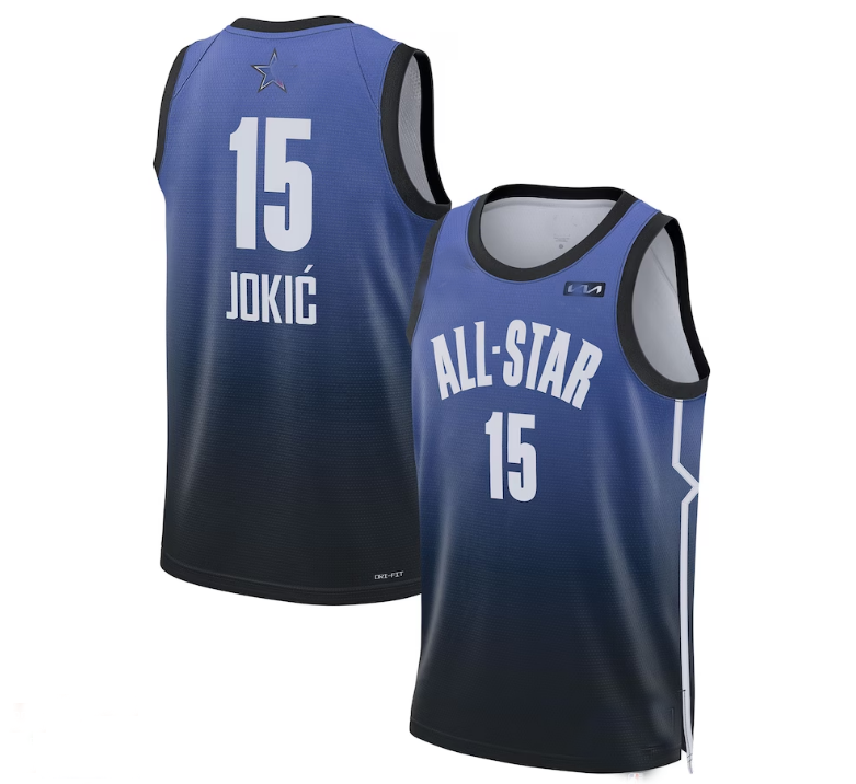 #15 Nikola Jokic 2023 All-Star Game Swingman Jersey - Blue Stitched American Basketball Jersey basketball jersey product view 1