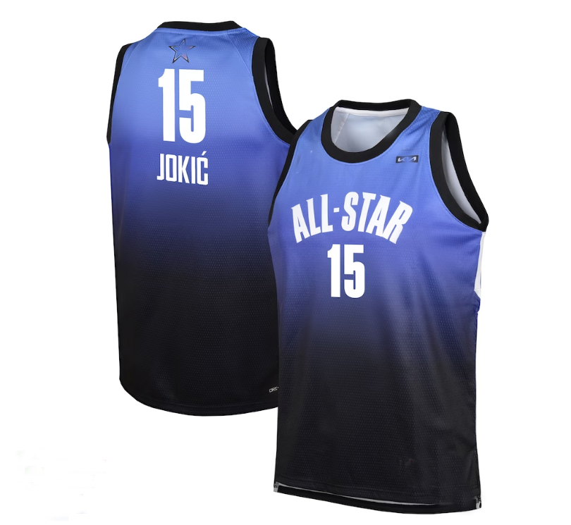 #15 Nikola Jokic All-Star Game Swingman Jersey - Blue Stitched American Basketball Jersey basketball jersey product view 1