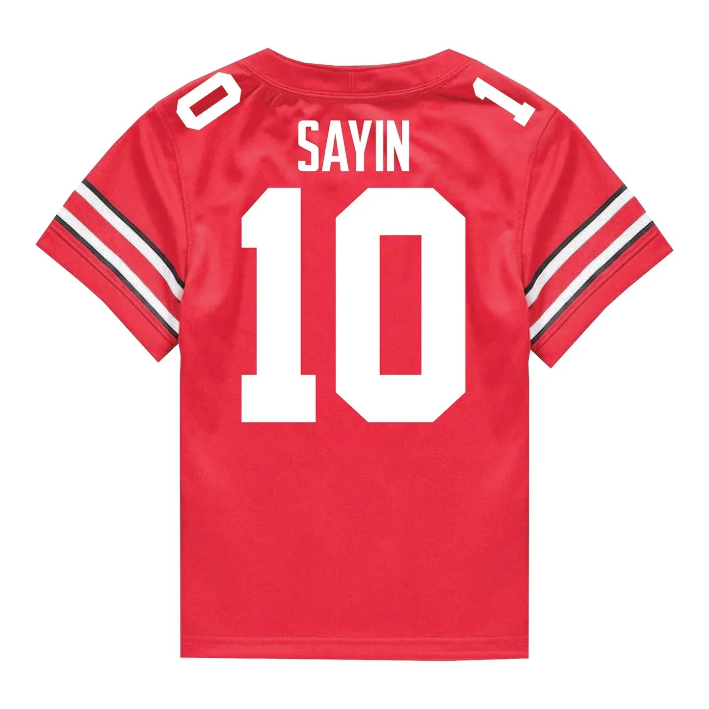 Julian Sayin Ohio State Buckeyes Jersey – Red sports jersey product view 2