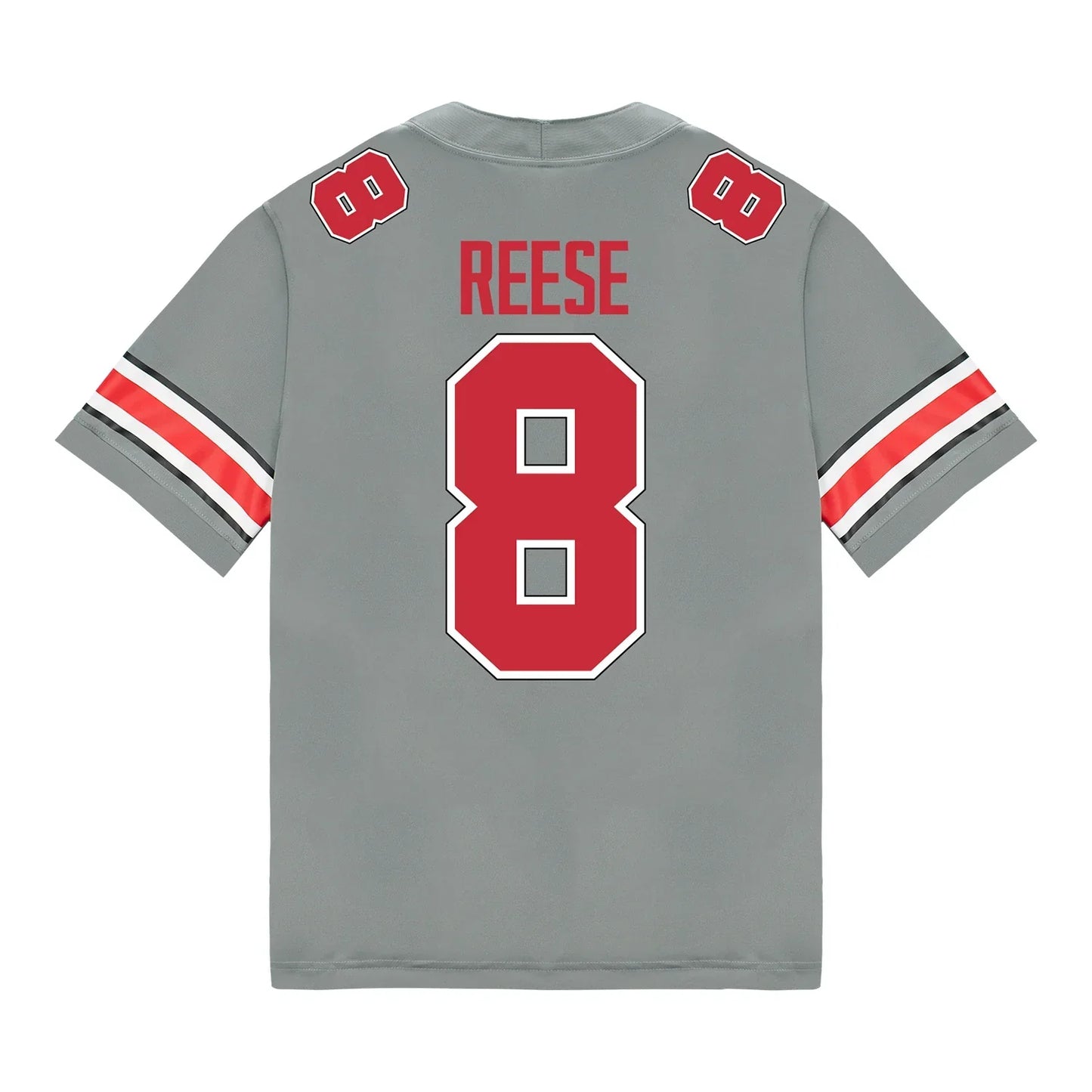 Arvell Reese Ohio State Buckeyes Jersey – Grey sports jersey product view 1