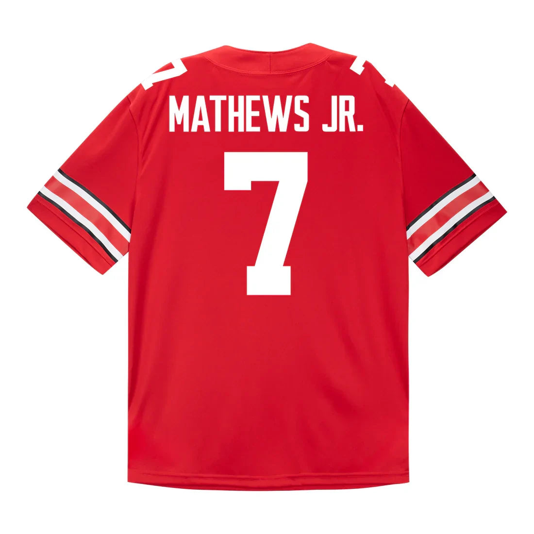 Jermaine Mathews Jr. Ohio State Buckeyes Jersey – Red sports jersey product view 1