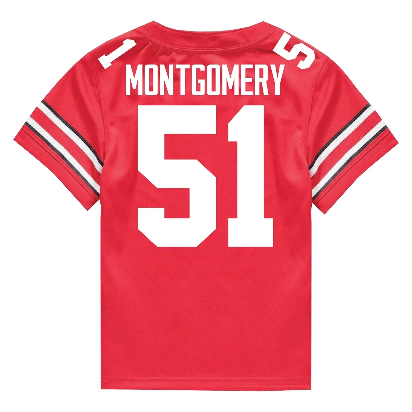 Luke Montgomery Ohio State Buckeyes Jersey – Red sports jersey product view 1