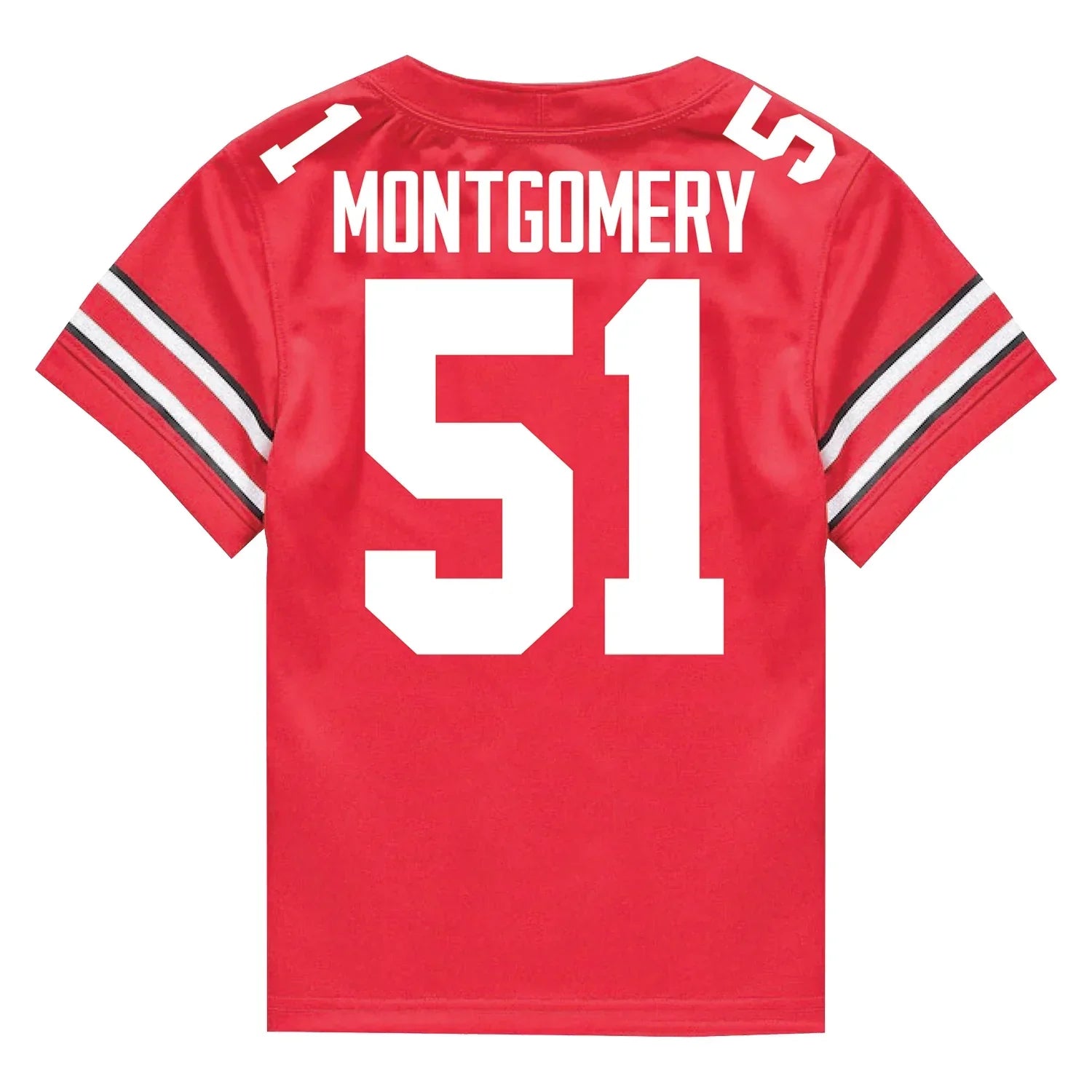 Luke Montgomery Ohio State Buckeyes Jersey – Red sports jersey product view 1