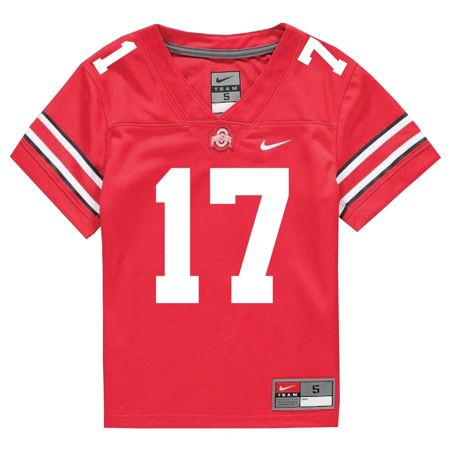 Carnell Tate Ohio State Buckeyes Jersey – Red sports jersey product view 2