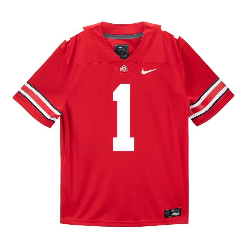 Brandon Inniss Ohio State Buckeyes Jersey – Red sports jersey product view 2