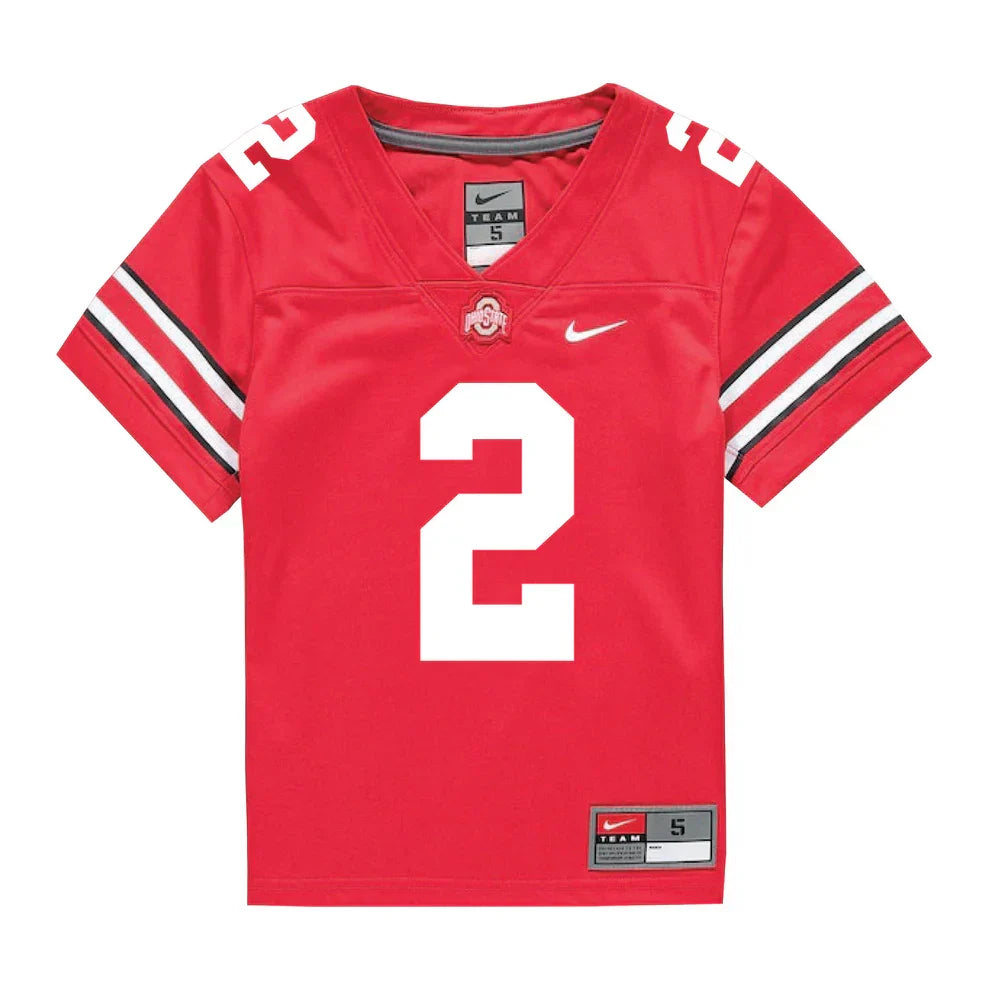 Caleb Downs Ohio State Buckeyes Jersey – Red sports jersey product view 1