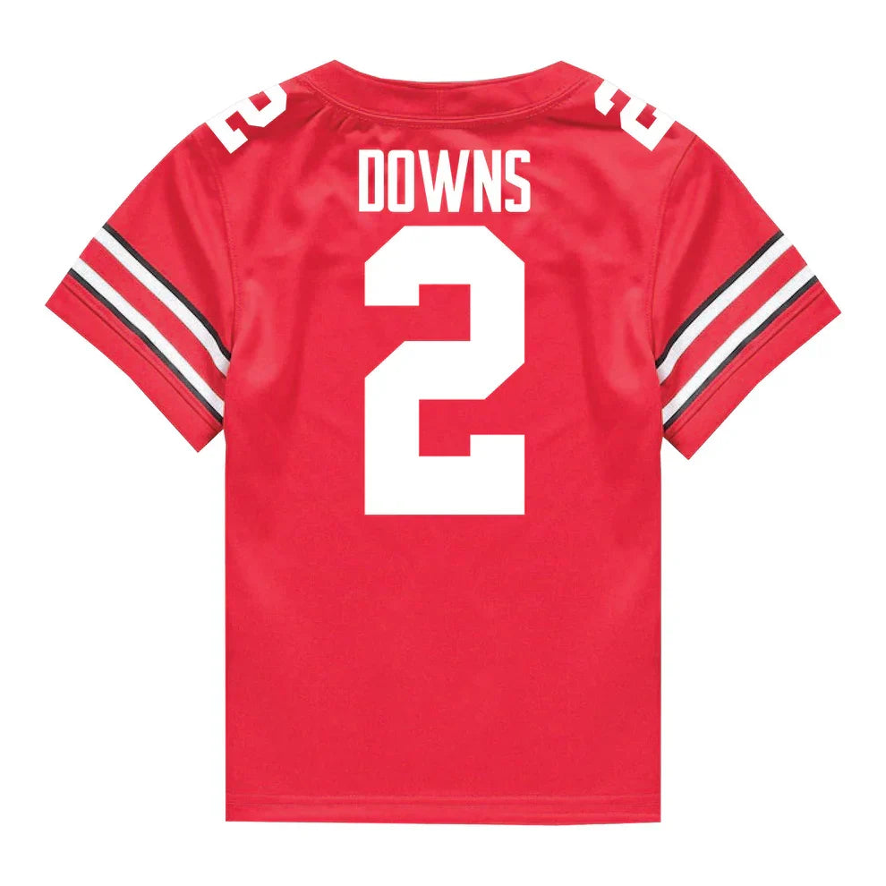Caleb Downs Ohio State Buckeyes Jersey – Red sports jersey product view 2