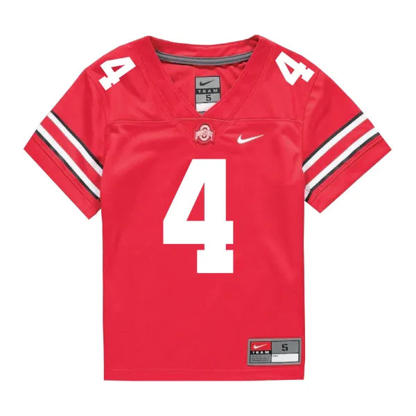 Jeremiah Smith Ohio State Buckeyes Jersey – Red sports jersey product view 2