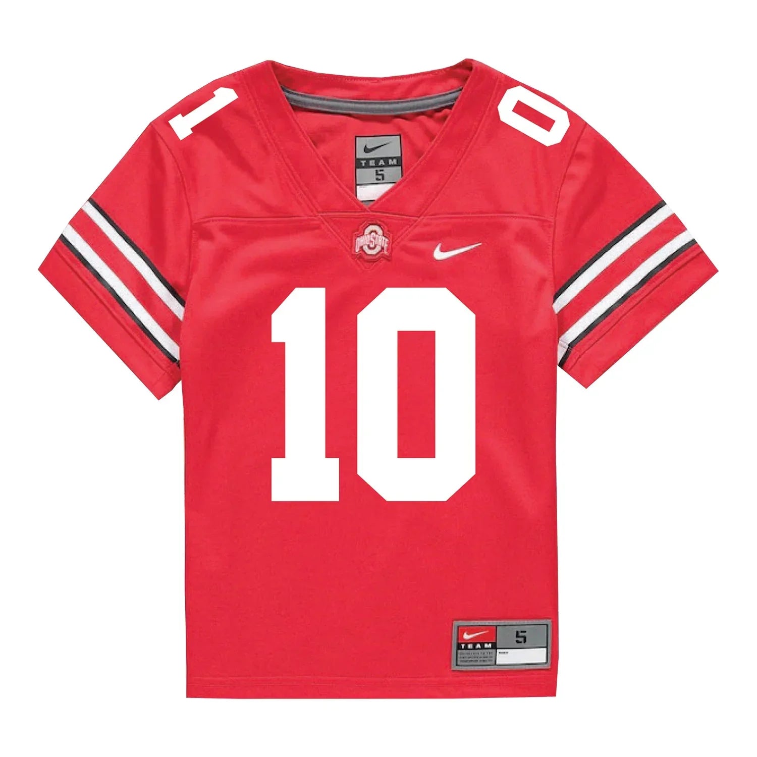 Julian Sayin Ohio State Buckeyes Jersey – Red sports jersey product view 1